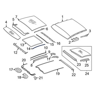 Mercedes-Benz OE - Left Sunroof Glass Seal
