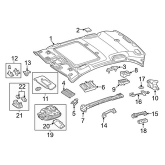 Mercedes-Benz OE - Roof - Interior Trim (With Panoramic Roof), (Sedan)