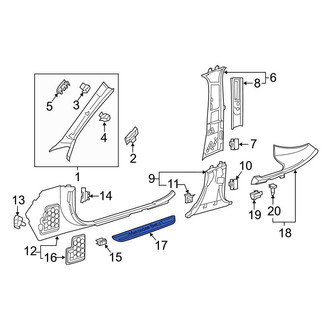 Mercedes-Benz OE - Front Left Door Trim Sill Plate Insert
