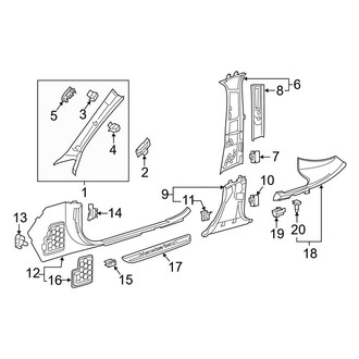 Mercedes-Benz OE - Pillars, Rocker & Floor - Interior Trim (Sedan)