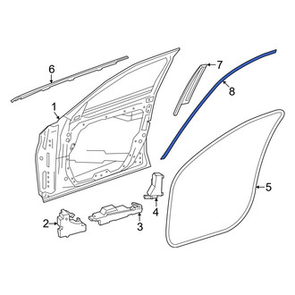 Mercedes-Benz OE - Front Left Door Reveal Molding