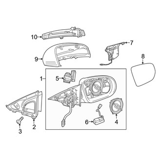 Mercedes-Benz OE - Front Door - Outside Mirrors (Sedan)