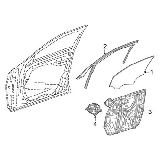 Mercedes-Benz OE - Front Door - Glass & Hardware (Sedan)