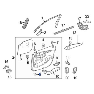 Mercedes-Benz OE - Front Left Door Switch Trim Panel