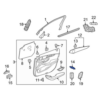 Mercedes-Benz OE - Front Left Door Trim Molding