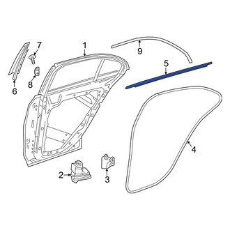 Mercedes-Benz OE - Rear Left Door Belt Molding