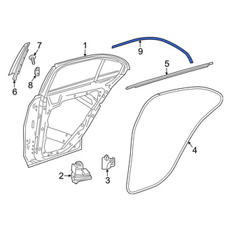 Mercedes-Benz OE - Front Left Door Reveal Molding