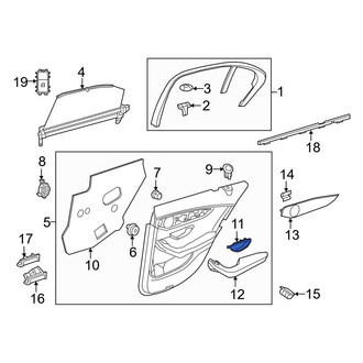Mercedes-Benz OE - Front Left Inner Door Interior Trim Panel