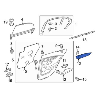 Mercedes-Benz OE - Rear Center Left Door Trim Molding