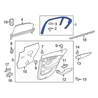 Mercedes-Benz OE - Rear Left Door Trim Molding