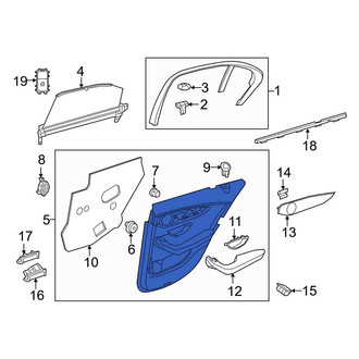 Mercedes-Benz OE - Front Left Inner Door Interior Trim Panel