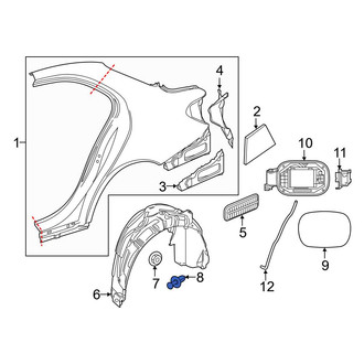 Mercedes-Benz OE - Quarter Panel Splash Shield Rivet