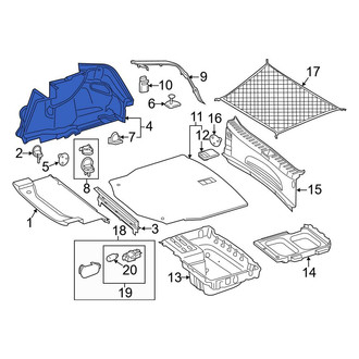 Mercedes-Benz OE - Rear Right Trunk Trim Panel