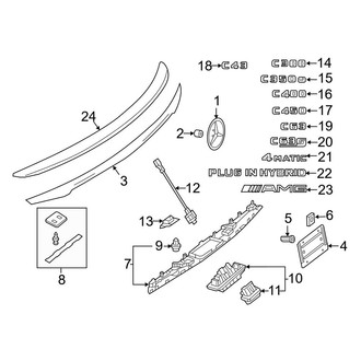 Mercedes-Benz OE - Trunk Lid - Exterior Trim