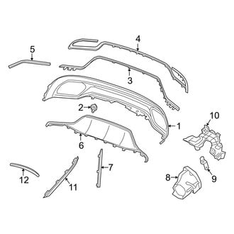 Mercedes-Benz OE - Rear Bumper - Exterior Trim (Sedan)