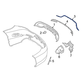 Mercedes-Benz OE - Rear Center Bumper Trim