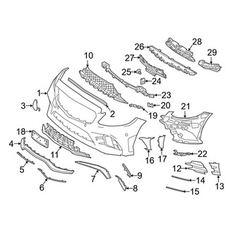 Mercedes-Benz OE - Front Bumper & Grille - Bumper Cover (Sedan)