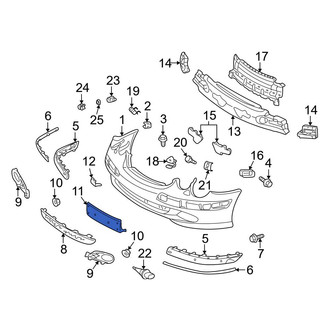 Mercedes-Benz OE - Front License Plate Bracket