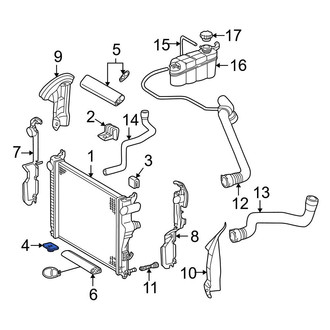 Mercedes-Benz OE - Lower Radiator Insulator
