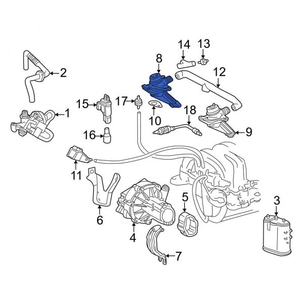 Secondary Air Injection Pump Check Valve