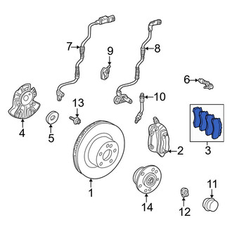Mercedes-Benz OE - Front Disc Brake Pad Set