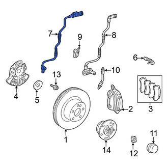 Mercedes-Benz OE - Front Disc Brake Pad Wear Sensor Cable