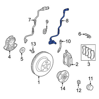 Mercedes-Benz OE - Rear Right ABS Wheel Speed Sensor