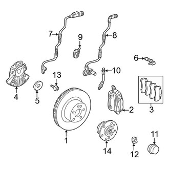 Mercedes-Benz OE - Front Suspension - Brake Components