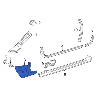 Mercedes-Benz OE - Left Kick Panel Trim