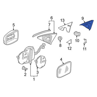 Mercedes-Benz OE - Front Left Door Mirror Trim Ring