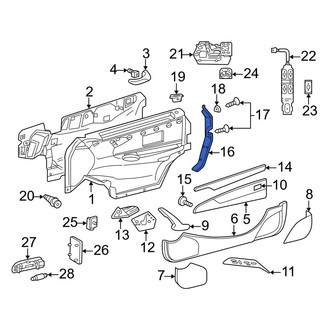 Mercedes-Benz OE - Front Left Door Trim Molding