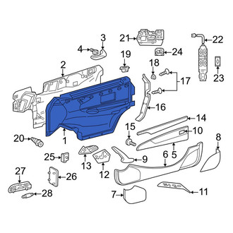 Mercedes-Benz OE - Front Right Inner Door Interior Trim Panel