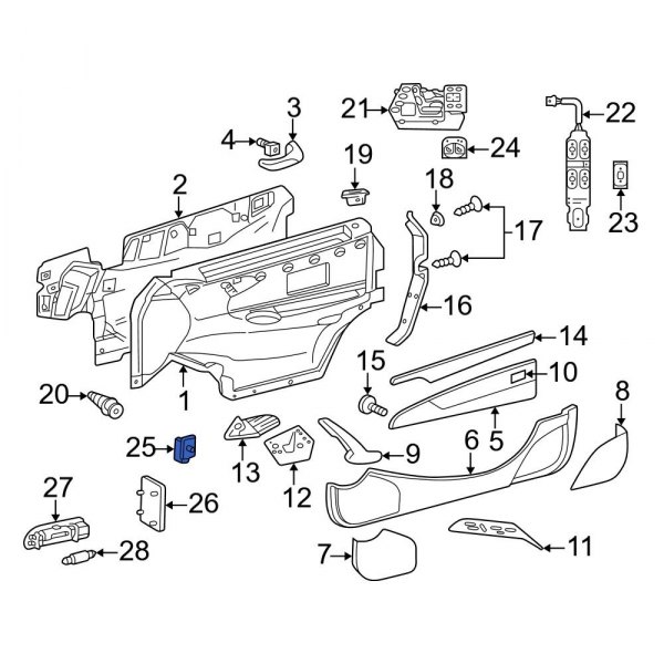 MercedesBenz OE 1688201910 Front Door Jamb Switch
