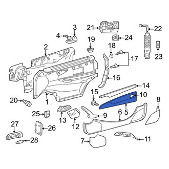 Mercedes-Benz OE - Front Right Lower Inner Door Interior Trim Panel