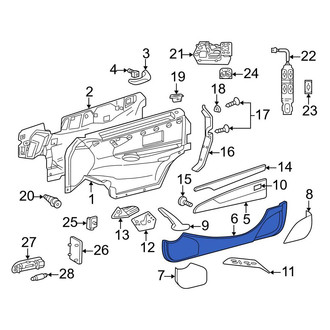 Mercedes-Benz OE - Front Left Door Trim Panel Pocket