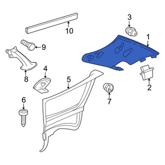 Mercedes-Benz OE - Rear Left Upper Interior Quarter Panel Trim Panel