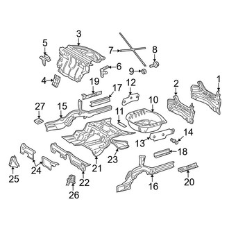 Mercedes-Benz OE - Rear Body & Floor - Floor & Rails