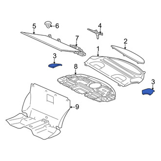 Mercedes-Benz OE - Rear Right Package Tray Access Cover