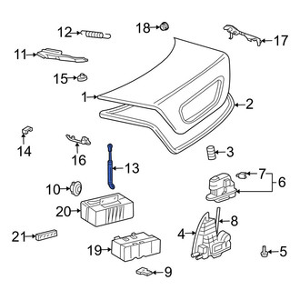 Mercedes-Benz OE - Right Trunk Lid Lift Support