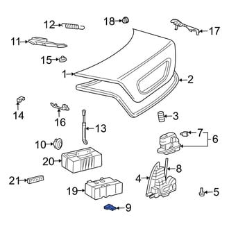Mercedes-Benz OE - Deck Lid Handle Clamp