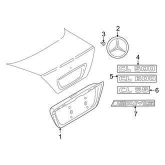 Mercedes-Benz OE - Trunk Lid - Exterior Trim