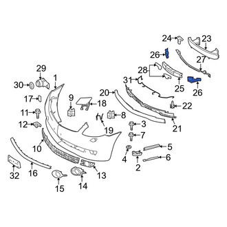 Mercedes-Benz OE - Front Right Lower Bumper Impact Absorber
