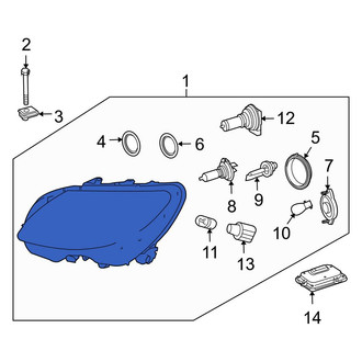 Mercedes-Benz OE - Front Left Headlight Assembly