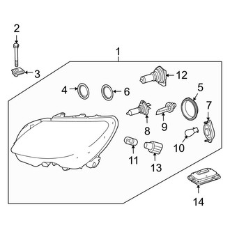 Mercedes-Benz OE - Front Lamps - Headlamp Components