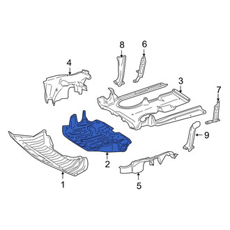 Mercedes-Benz OE - Front Center Radiator Support Splash Shield