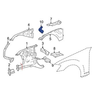 Mercedes-Benz OE - Front Left Suspension Strut Bracket