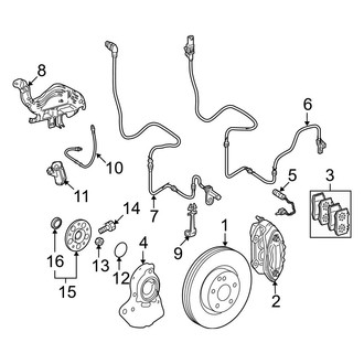 Mercedes-Benz OE - Front Suspension - Brake Components