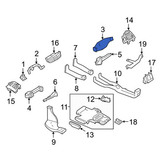 Mercedes-Benz OE - Front Center Right Instrument Panel Air Duct