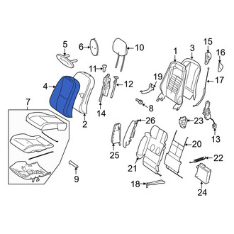 Mercedes-Benz OE - Front Right Seat Back Cushion Cover