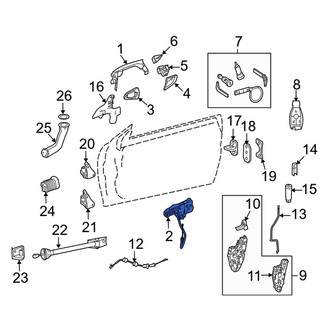 Mercedes-Benz OE - Front Left Exterior Door Handle Base